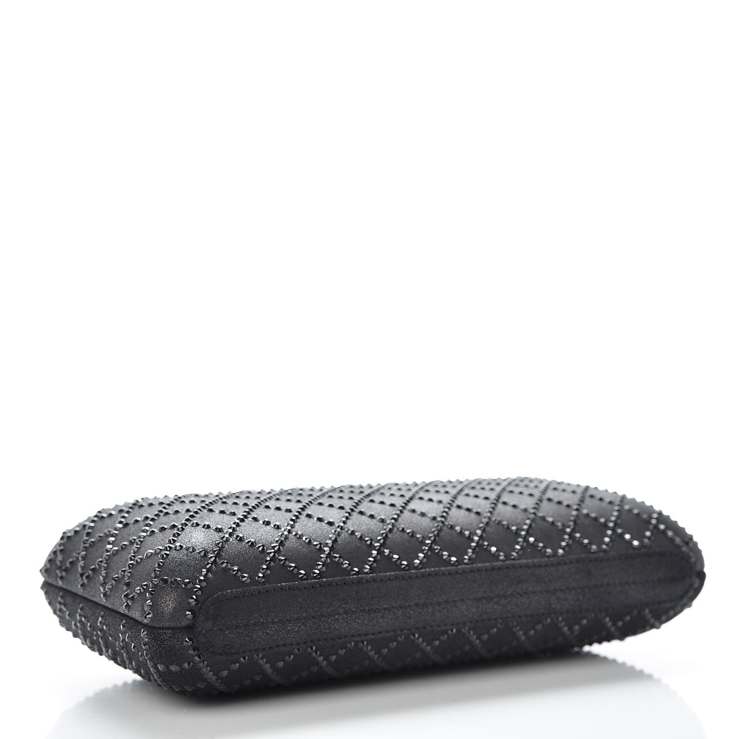 Chanel Iridescent Lambskin Crystal Quilted Clutch Black 4 of 9