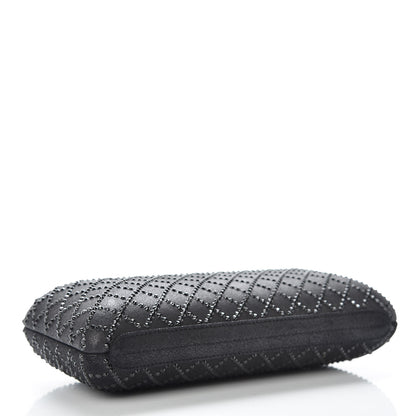 Chanel Iridescent Lambskin Crystal Quilted Clutch Black 4 of 9