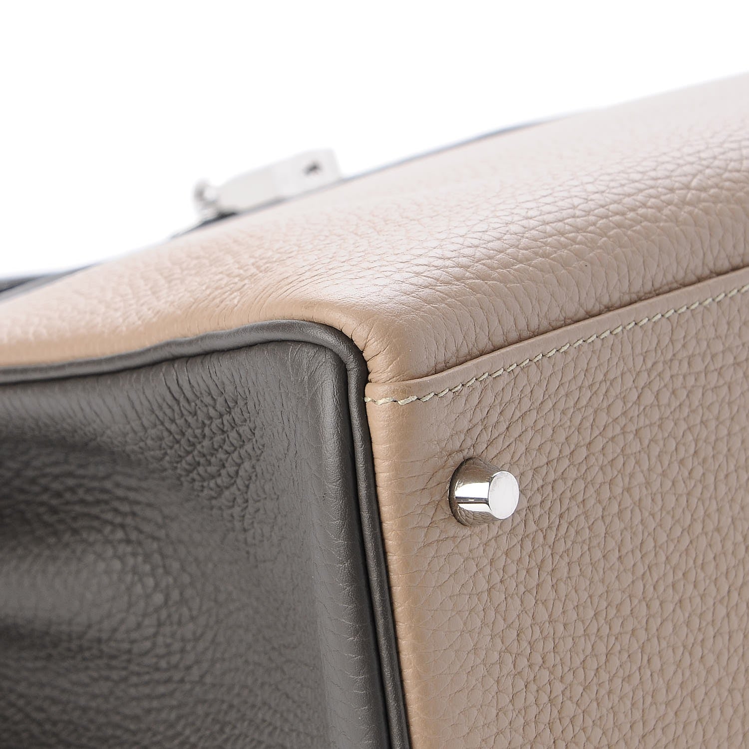 Hermes Togo Horseshoe Tri Color Kelly Retourne 40 Etain Gris Tourterelle Graphite 37 of 41