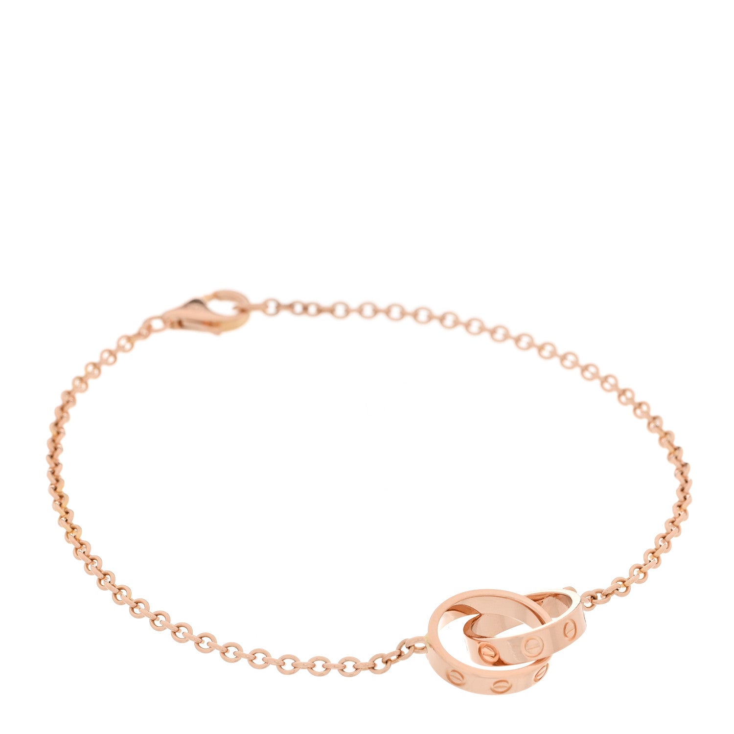 Cartier 18K Pink Gold Interlocking LOVE Bracelet 1 of 5