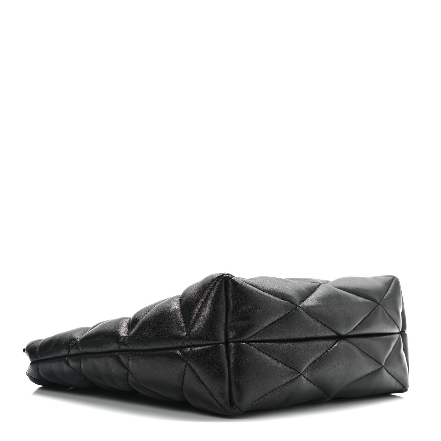 Saint Laurent Lambskin Monogram Medium Sade Puffer Pouch Black 4 of 9