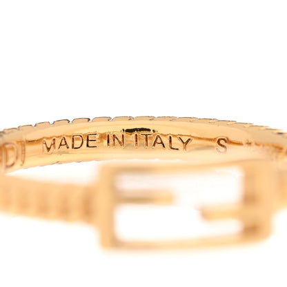 Fendi Metal FF Chain Ring S Gold 5 of 6