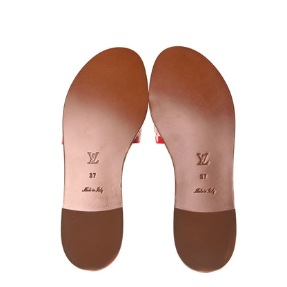 Louis Vuitton Monogram Escale Lock It Flat Mule 37 Rouge 5 of 7
