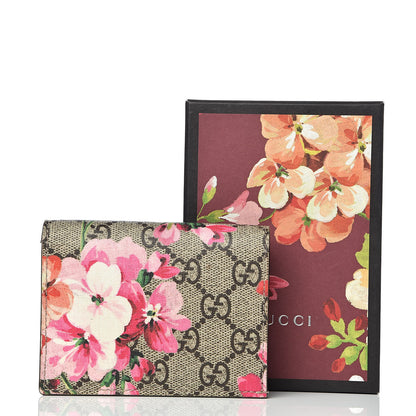 Gucci GG Supreme Monogram Blooms Card Case Beige Multicolor Dry Rose 8 of 8