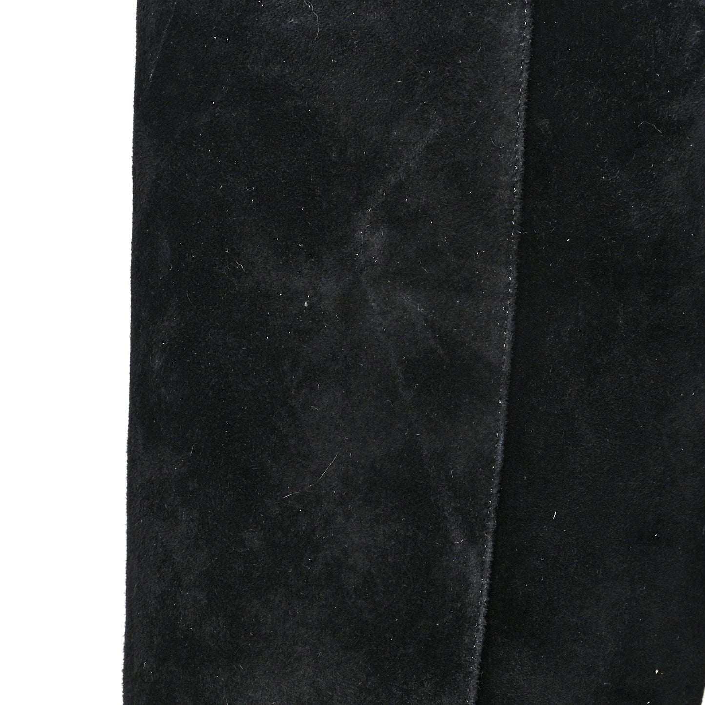Suede Round Toe High Boots 37 Black