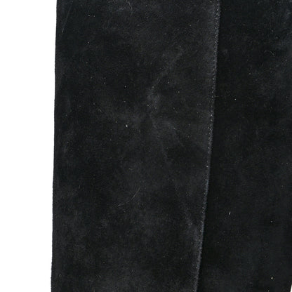 Chanel Suede Round Toe High Boots 37 Black 8 of 8
