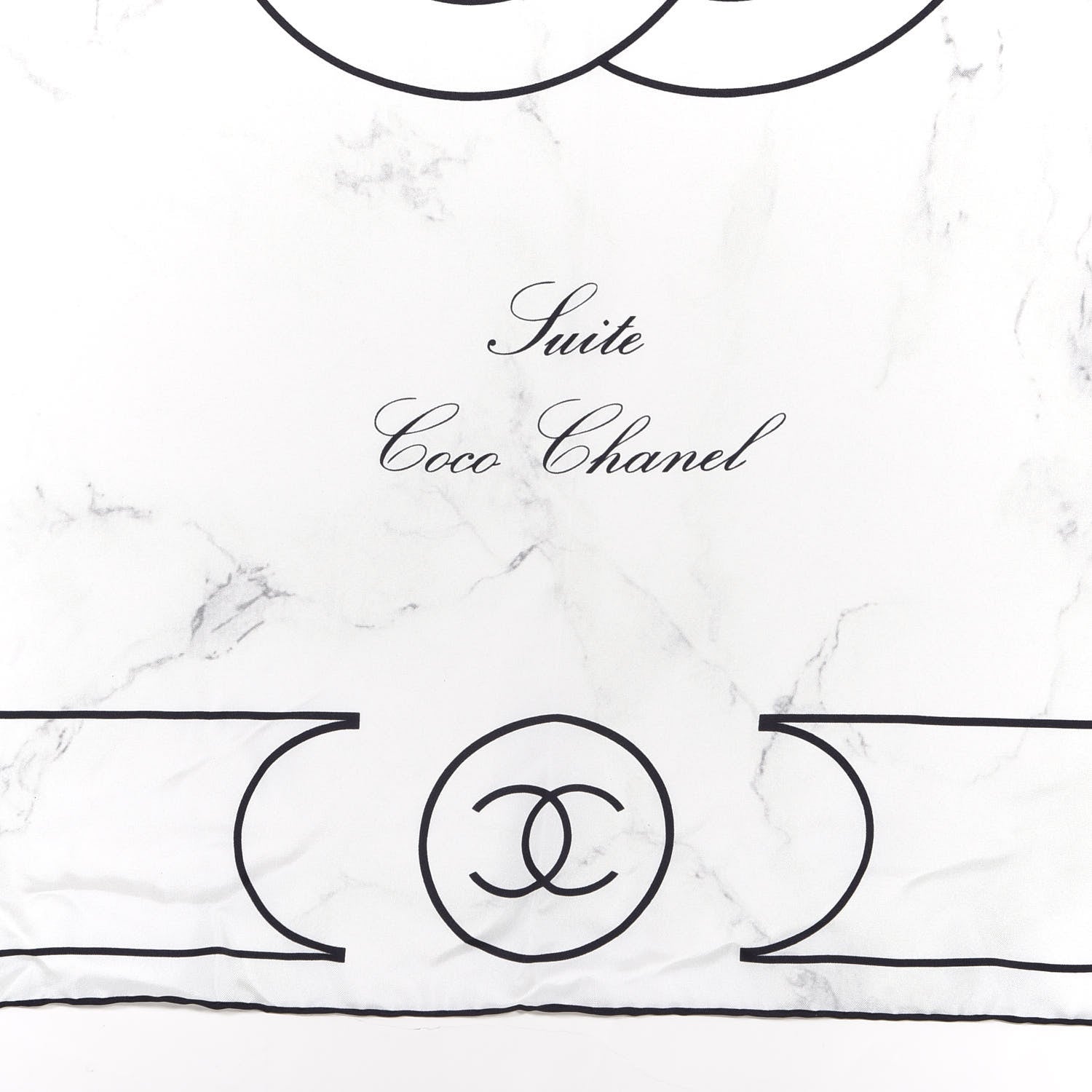 Chanel Silk Square Scarf Black 2 of 4