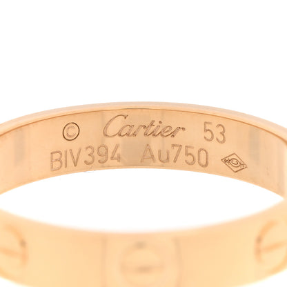 Cartier 18K Yellow Gold 3.5mm LOVE Wedding Band Ring 53 6.5 4 of 4