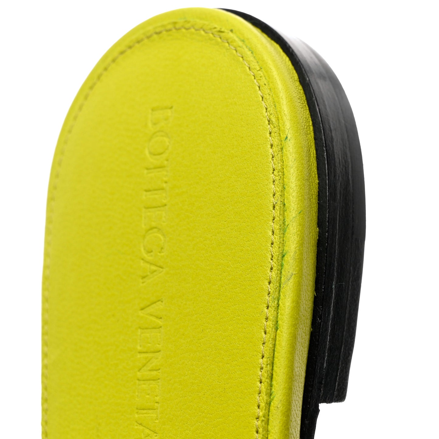 Nappa Maxi Intrecciato Lido Flat Sandals 38.5 Kiwi