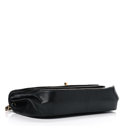 Chanel Lambskin Quilted Medium Round Double Flap Black 3 of 8