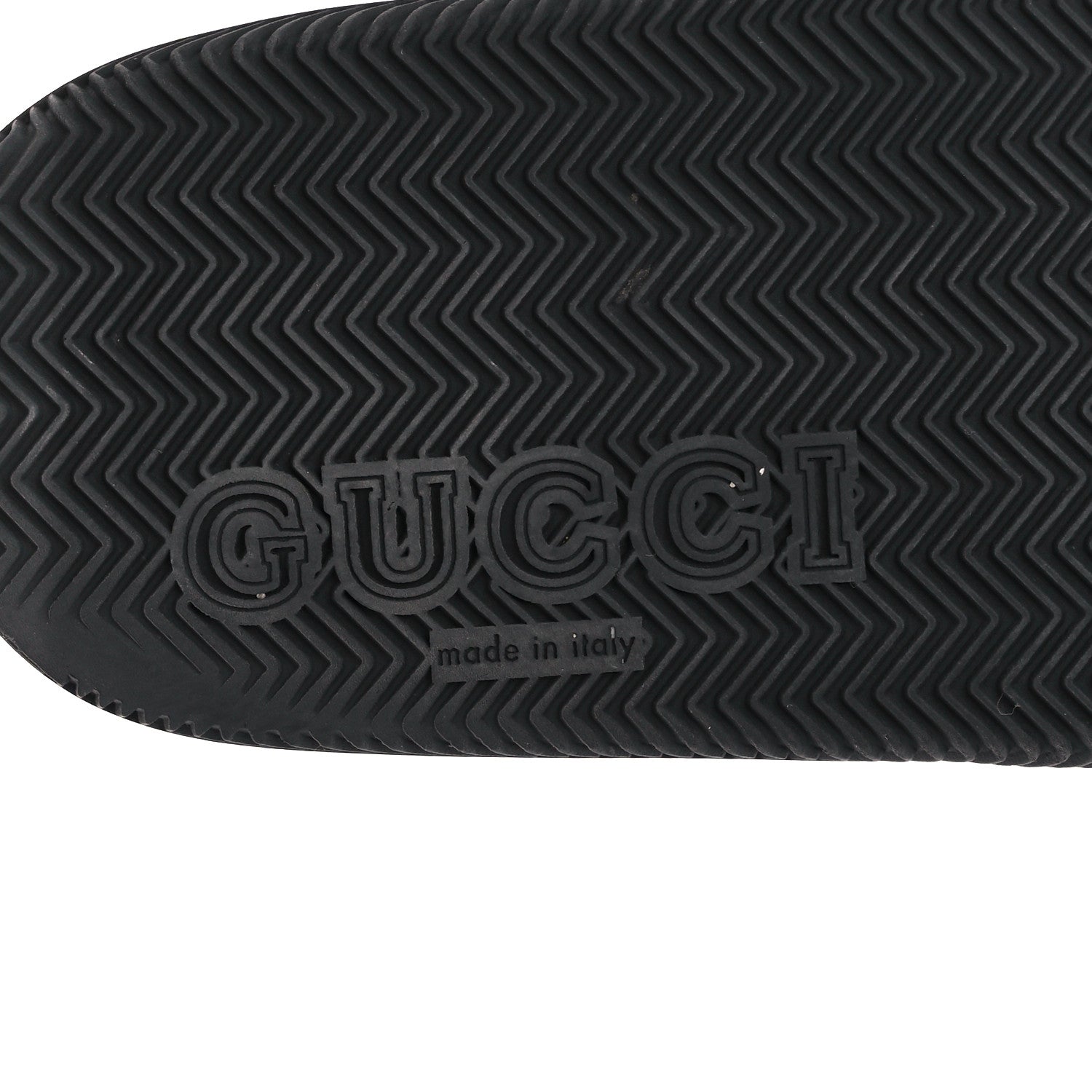 Gucci Rubber Web Womens Interlocking G Slide Sandals 39 Black Green Red 6 of 10