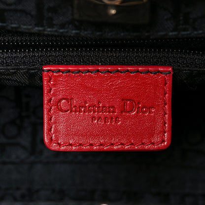 Christian Dior Glazed Calfskin Bondage Wristlet Clutch Rouge 6 of 14