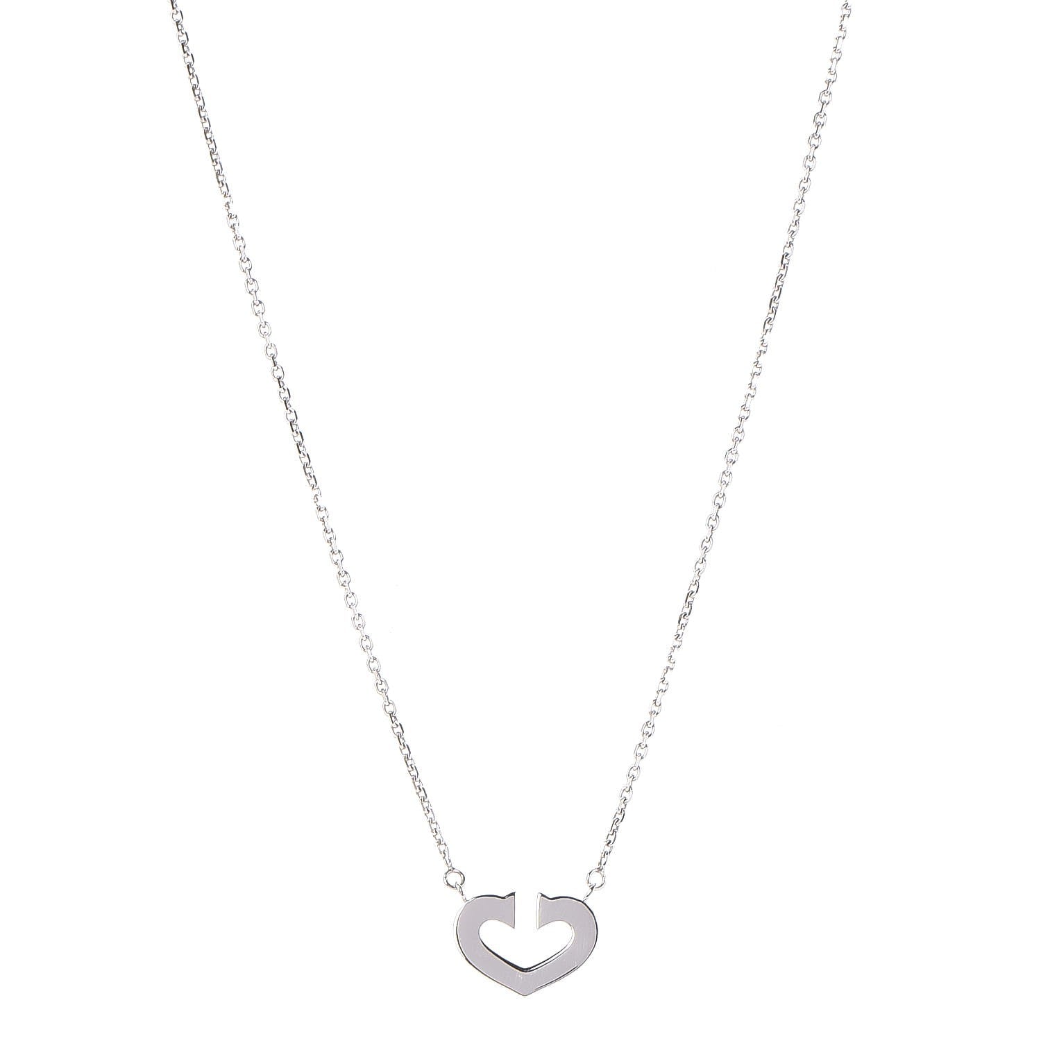 Cartier 18K White Gold Medium Hearts and Symbols Necklace 1 of 6