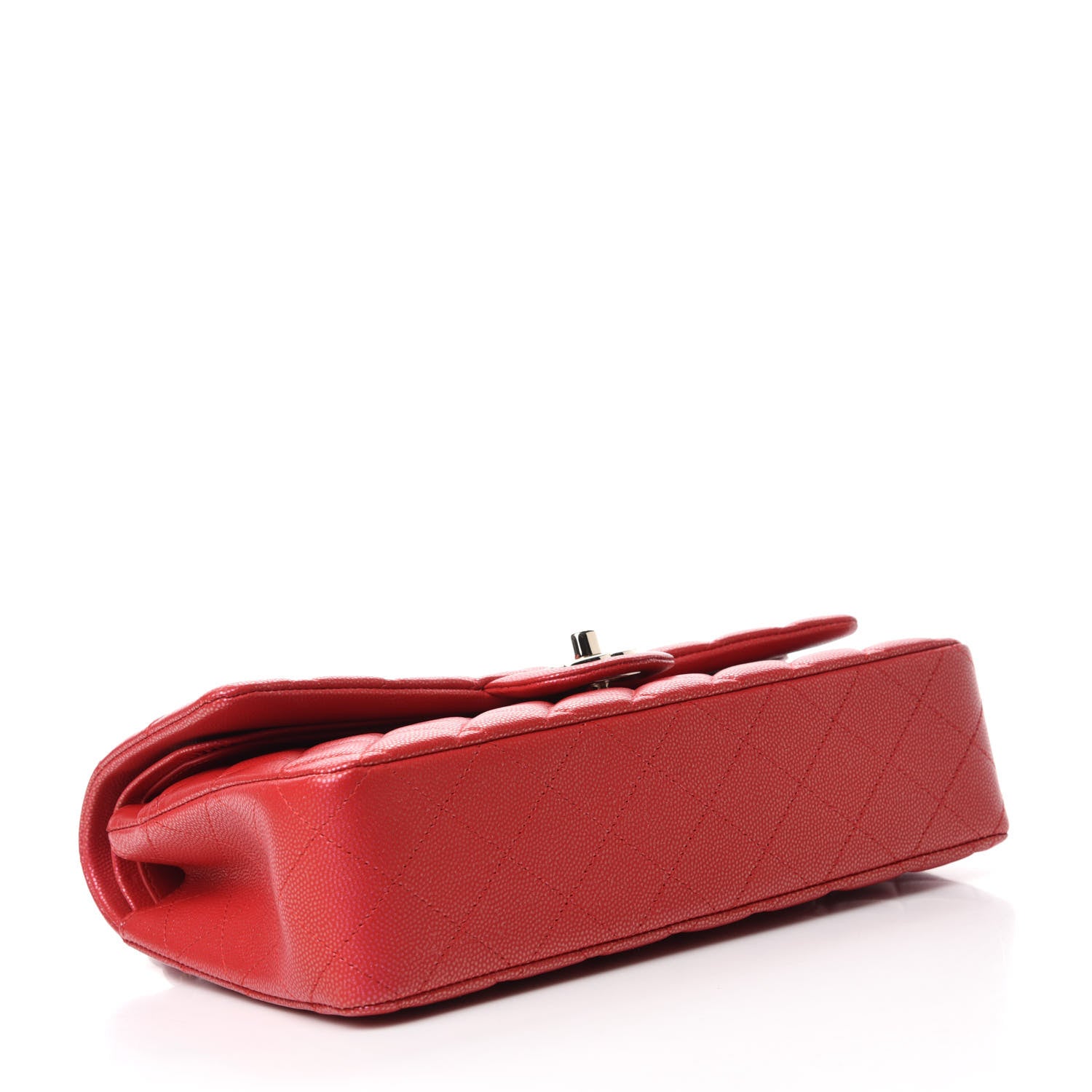 Chanel Iridescent Caviar Quilted Medium Double Flap Red 4 of 11