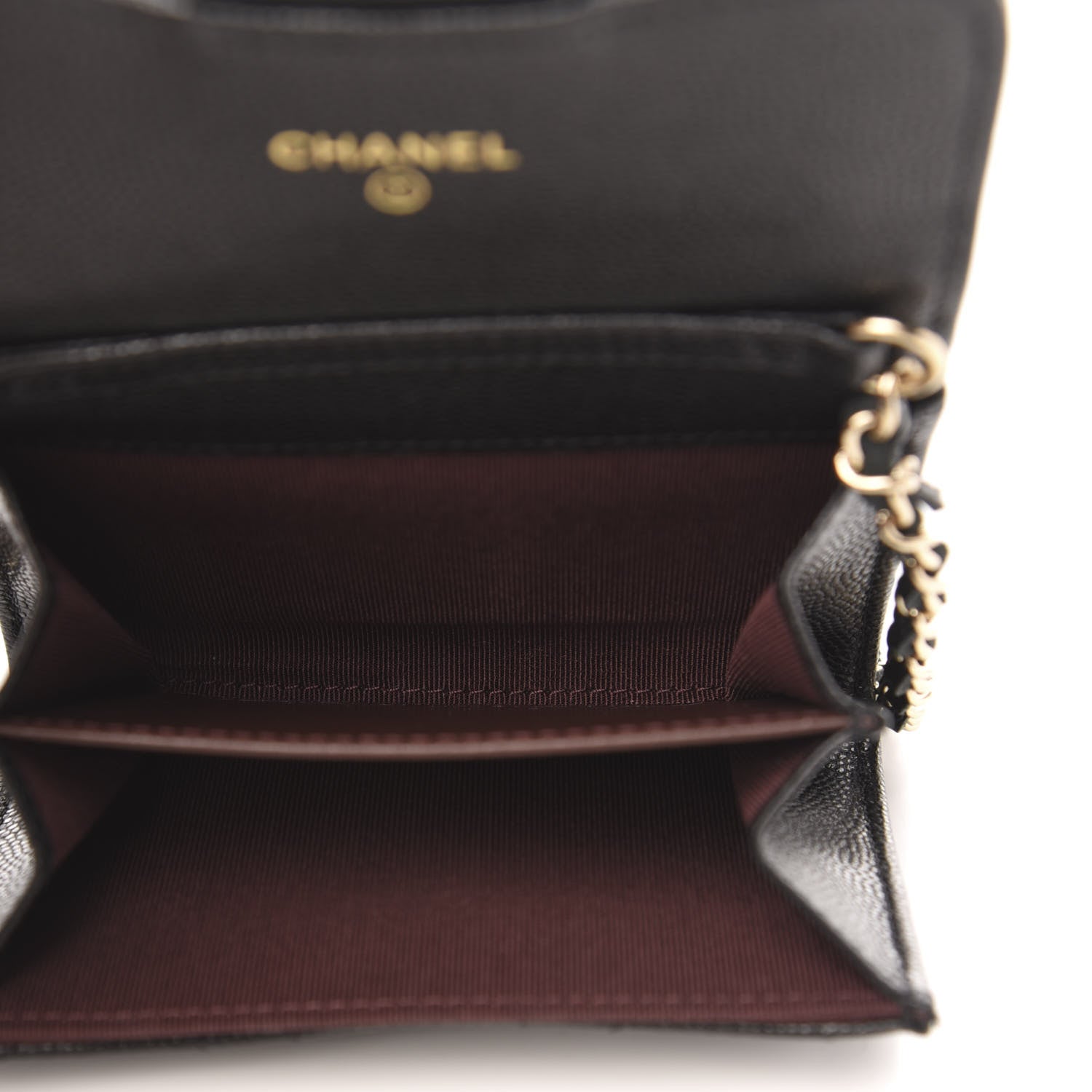 Chanel Caviar Quilted Flap Card Holder On Chain Black 5 of 11