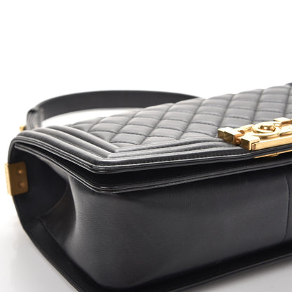 Chanel Calfskin Quilted Medium Boy Flap Black 9 of 15