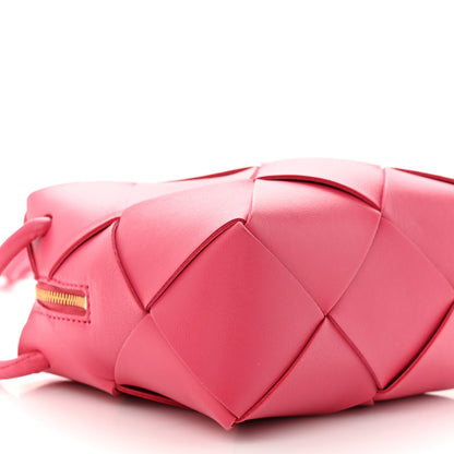 Bottega Veneta Lambskin Maxi Intrecciato Mini Cassette Camera Bag Cranberry 8 of 10