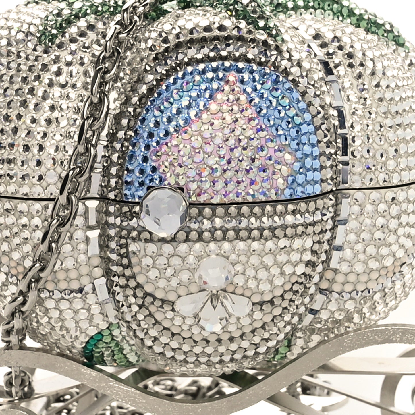 x DISNEY Crystal Cinderella Pumpkin Carriage Clutch Silver Multicolor