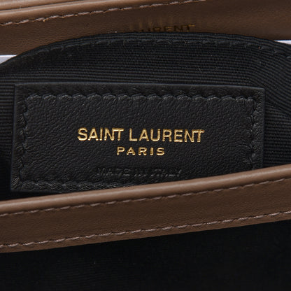 Saint Laurent Calfskin Y Quilted Monogram Toy Loulou Crossbody Bag Taupe 6 of 8