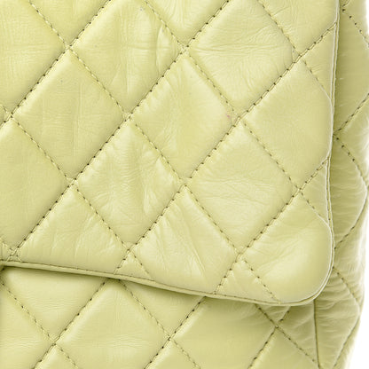 Chanel Lambskin Quilted Jumbo Single Flap Green 13 of 14