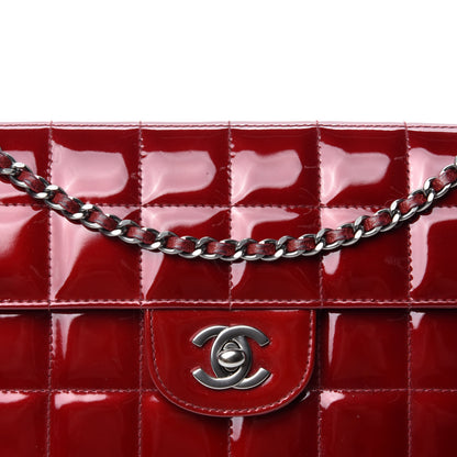 Chanel Patent East West Chocolate Bar Flap Red 15 of 15