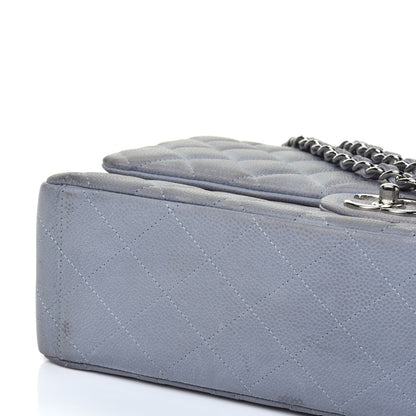 Chanel Iridescent Caviar Maxi Double Flap Light Blue 12 of 12