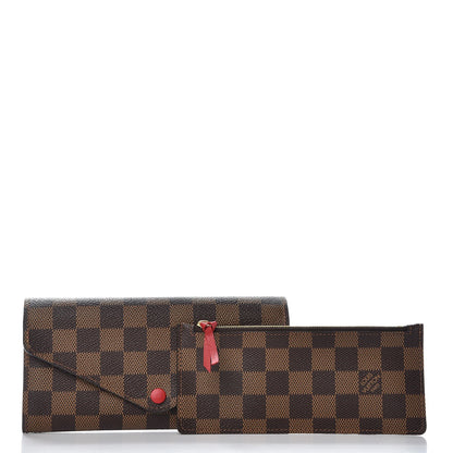 Louis Vuitton Damier Ebene Josephine Wallet Red 4 of 7