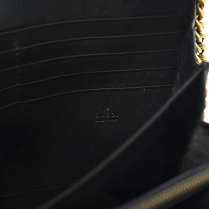 Gucci Velvet Matelasse GG Marmont Chain Wallet Black 8 of 9