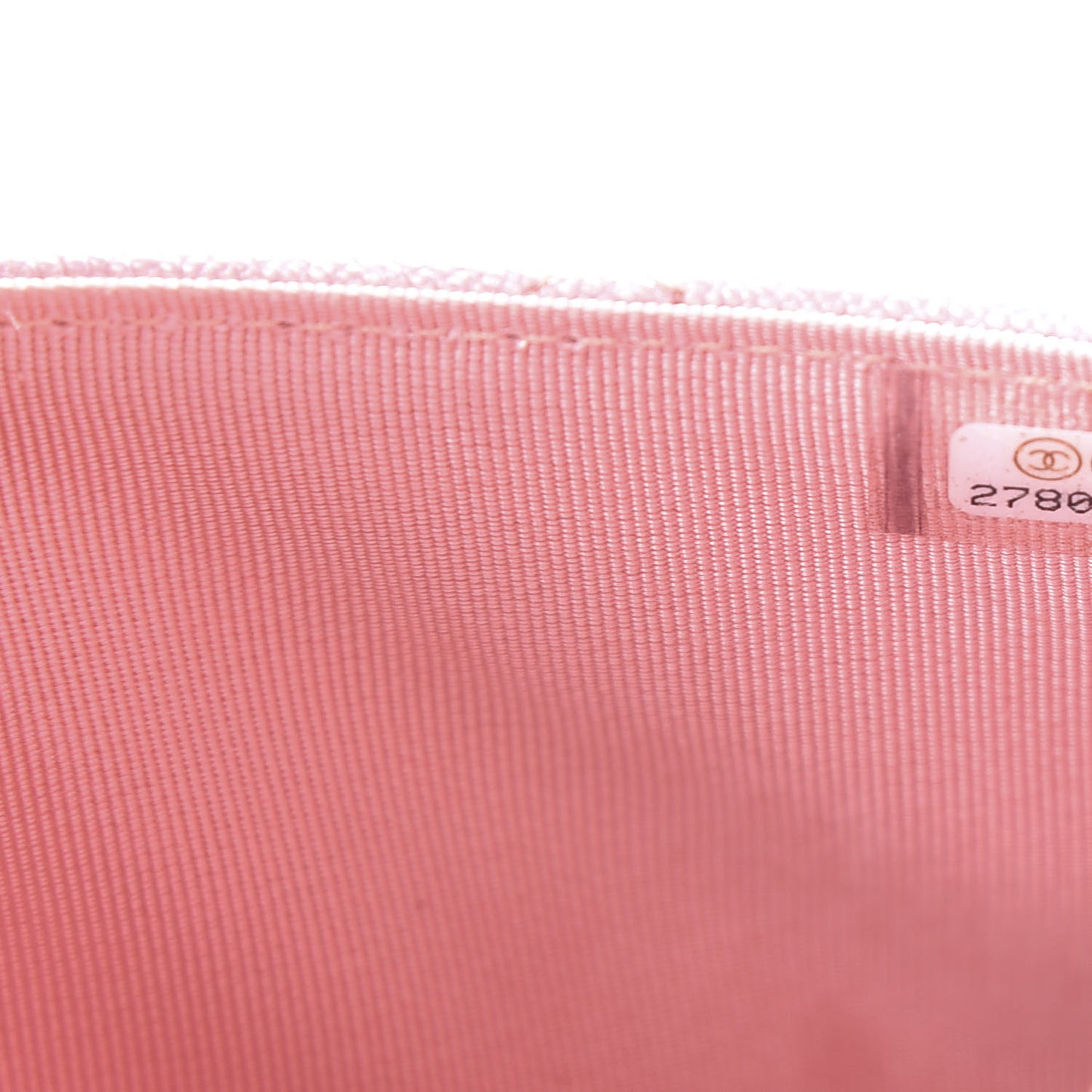 Iridescent Caviar Quilted Wallet on Chain WOC Rose Pink