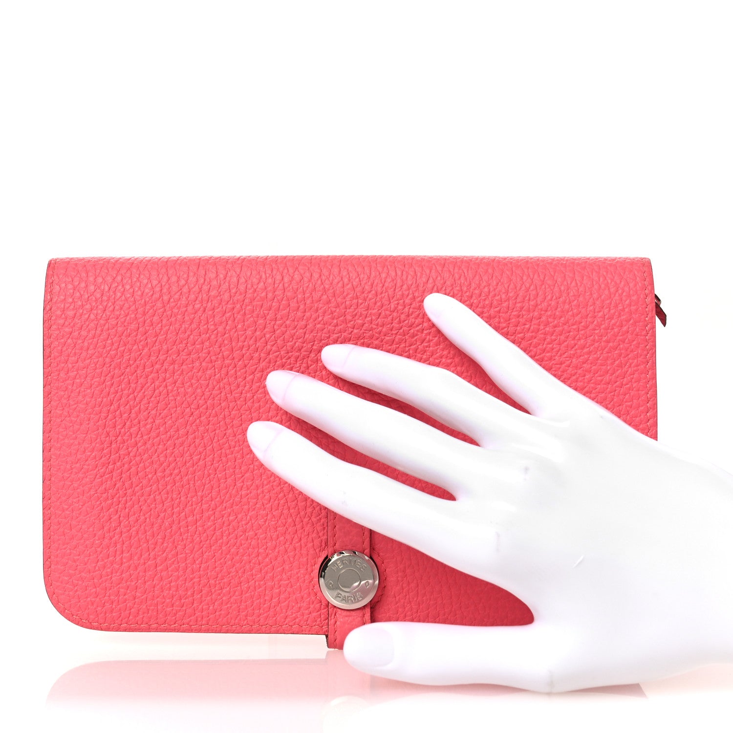 Hermes Togo Dogon Duo Wallet Rose Lipstick 2 of 10