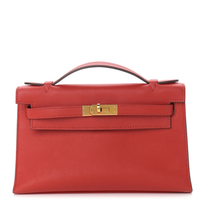 Hermes Swift Kelly Pochette Clutch Rouge Tomate 1 of 16