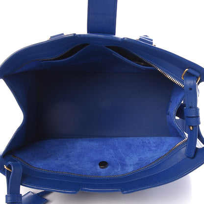 Saint Laurent Calfskin Small Classic Y Cabas Royal Blue 7 of 12