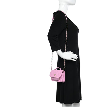 Chanel Caviar Quilted Business Affinity Clutch With Chain Flap Lilac 2 of 12