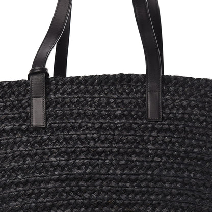 Saint Laurent Raffia Medium Panier Bag Black 10 of 13