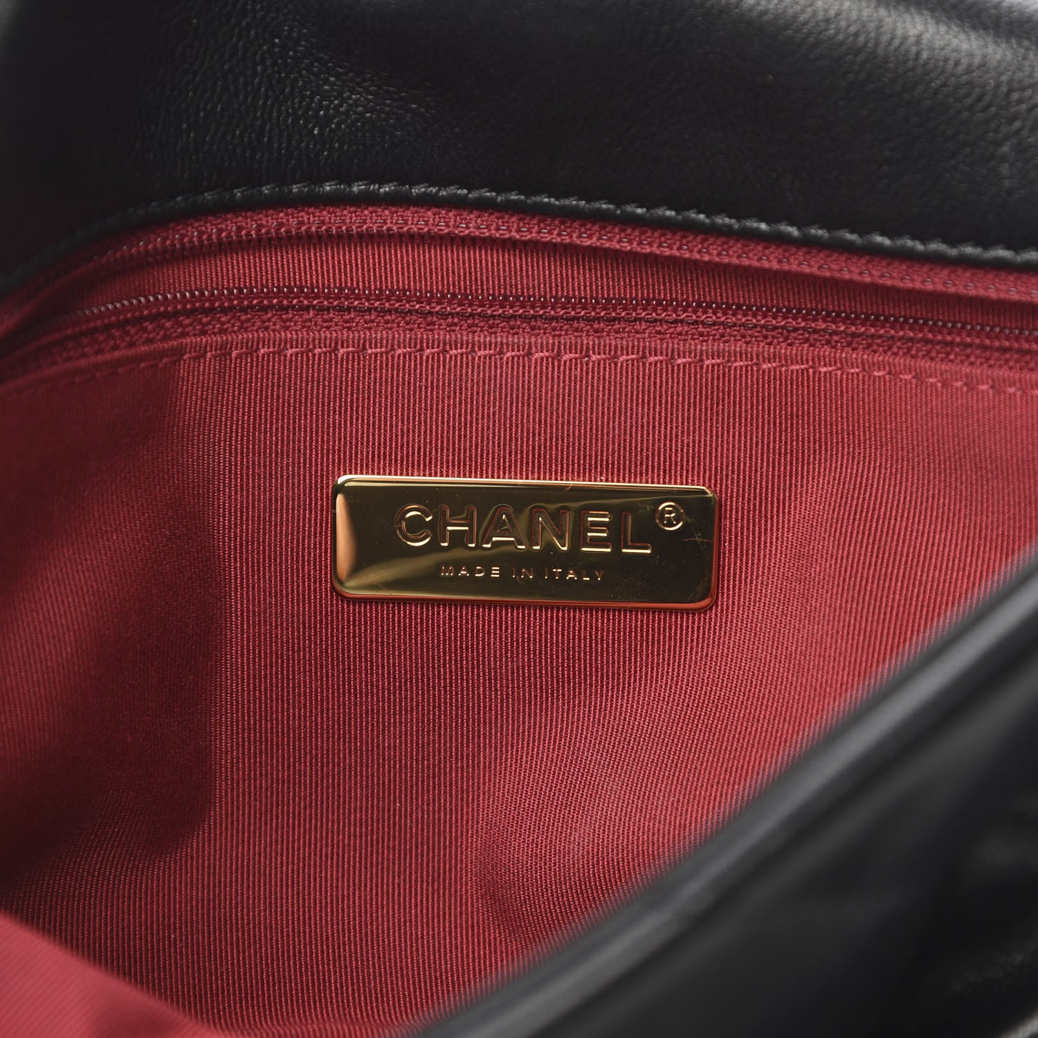 Chanel Goatskin Quilted Medium 19 Flap Black 7 of 11