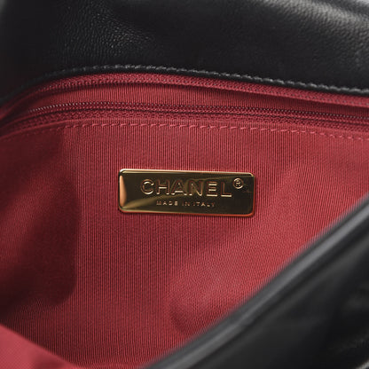 Chanel Goatskin Quilted Medium 19 Flap Black 7 of 11