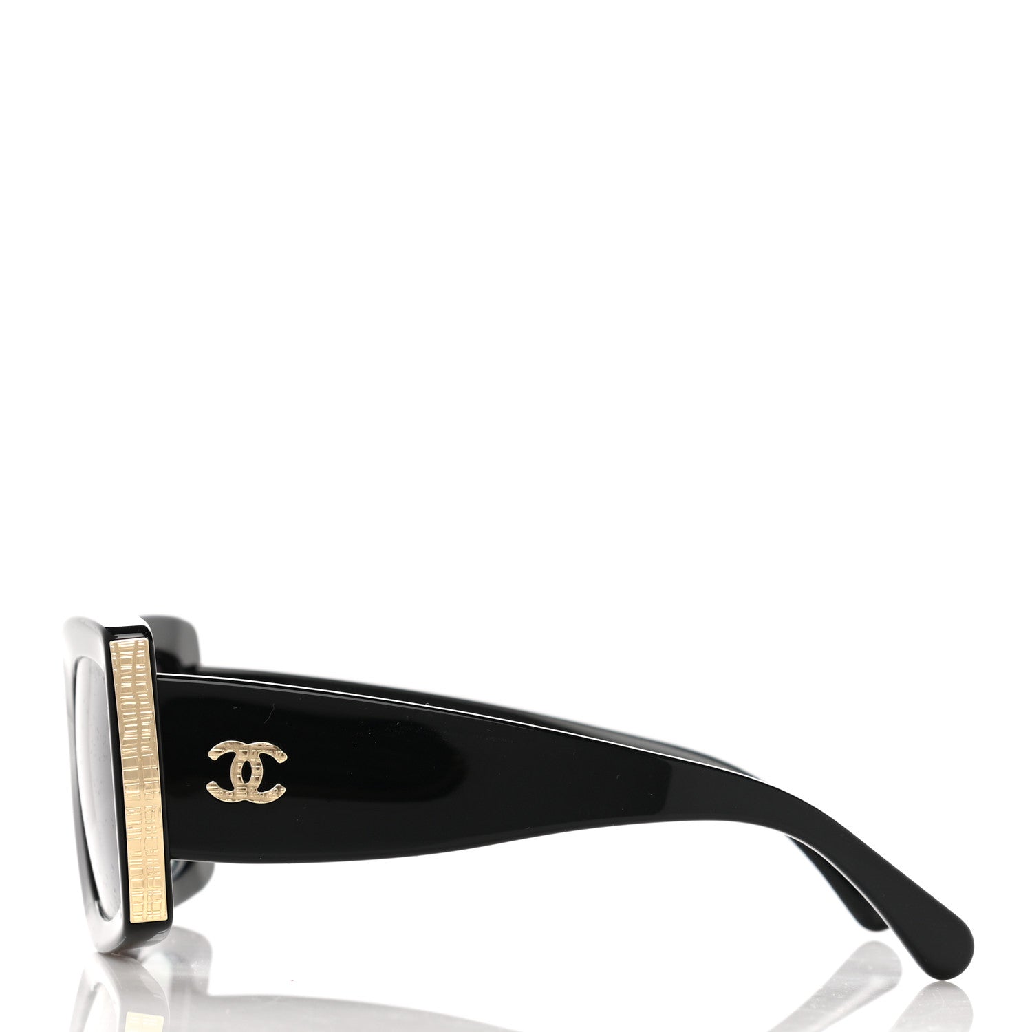 Chanel Acetate Rectangle Sunglasses 5435 Black 3 of 8