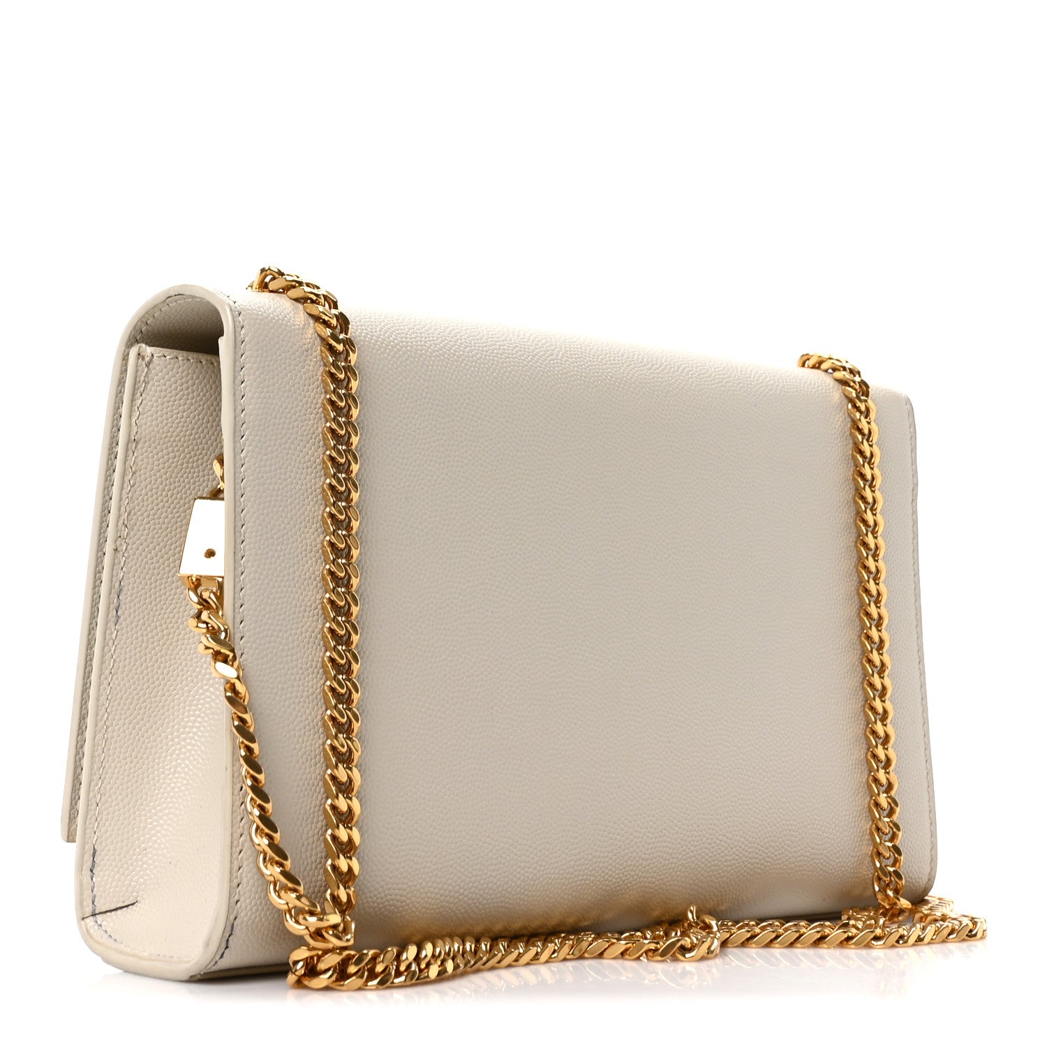 Saint Laurent Grain De Poudre Medium Classic Monogram Kate Satchel Crema Soft 3 of 10