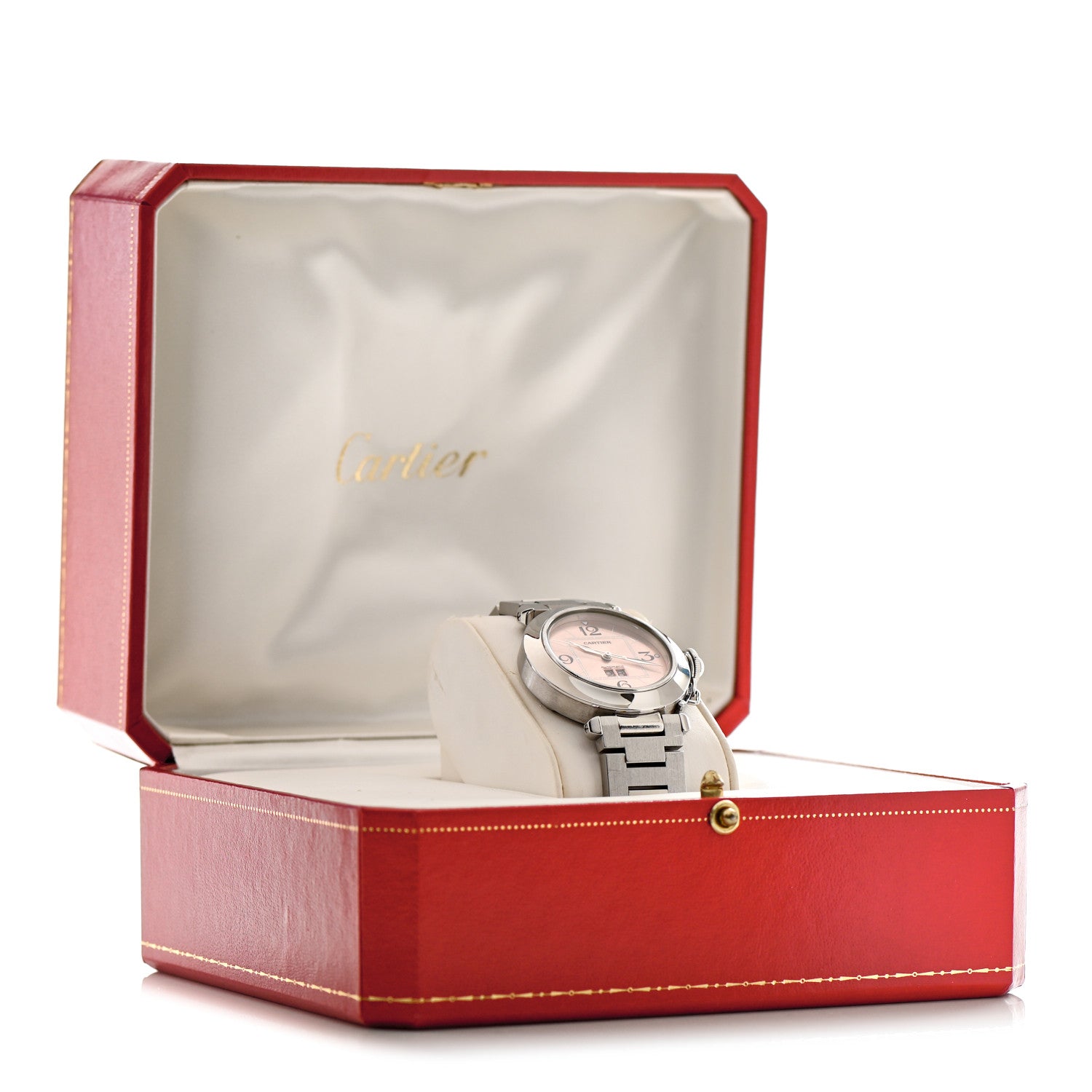 Cartier Stainless Steel 35mm Pasha C Big Date Automatic Watch Pink 5 of 5