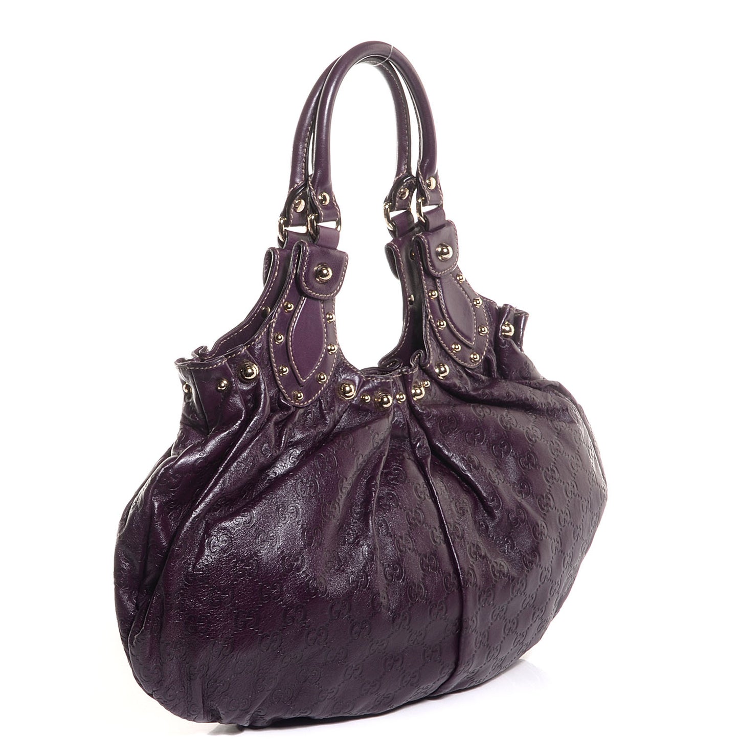 Guccissima Studded Medium Pelham Shoulder Bag Purple