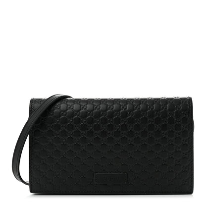 Gucci Microguccissima Crossbody Wallet Black 1 of 10