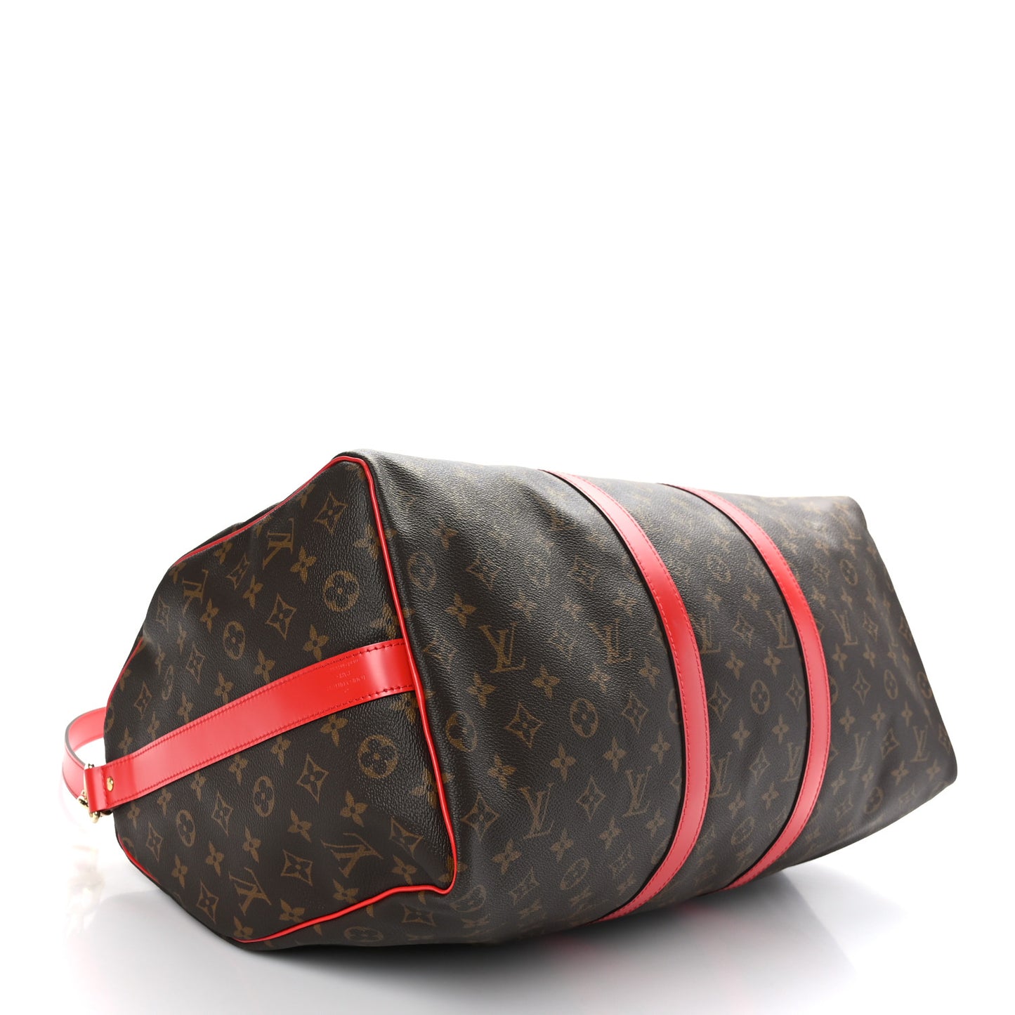 Calfskin Monogram Keepall Bandouliere 50 Coquelicot