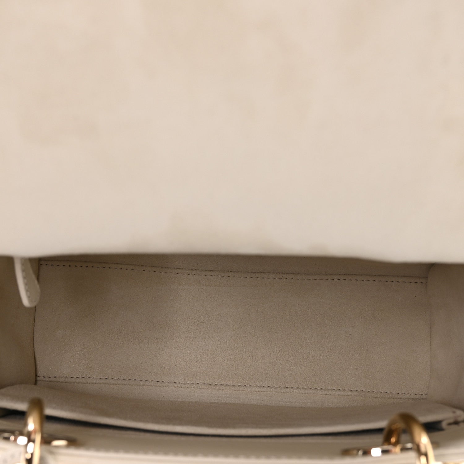 Christian Dior Calfskin Embroidered Medium Lady D-Lite White Gold 5 of 10