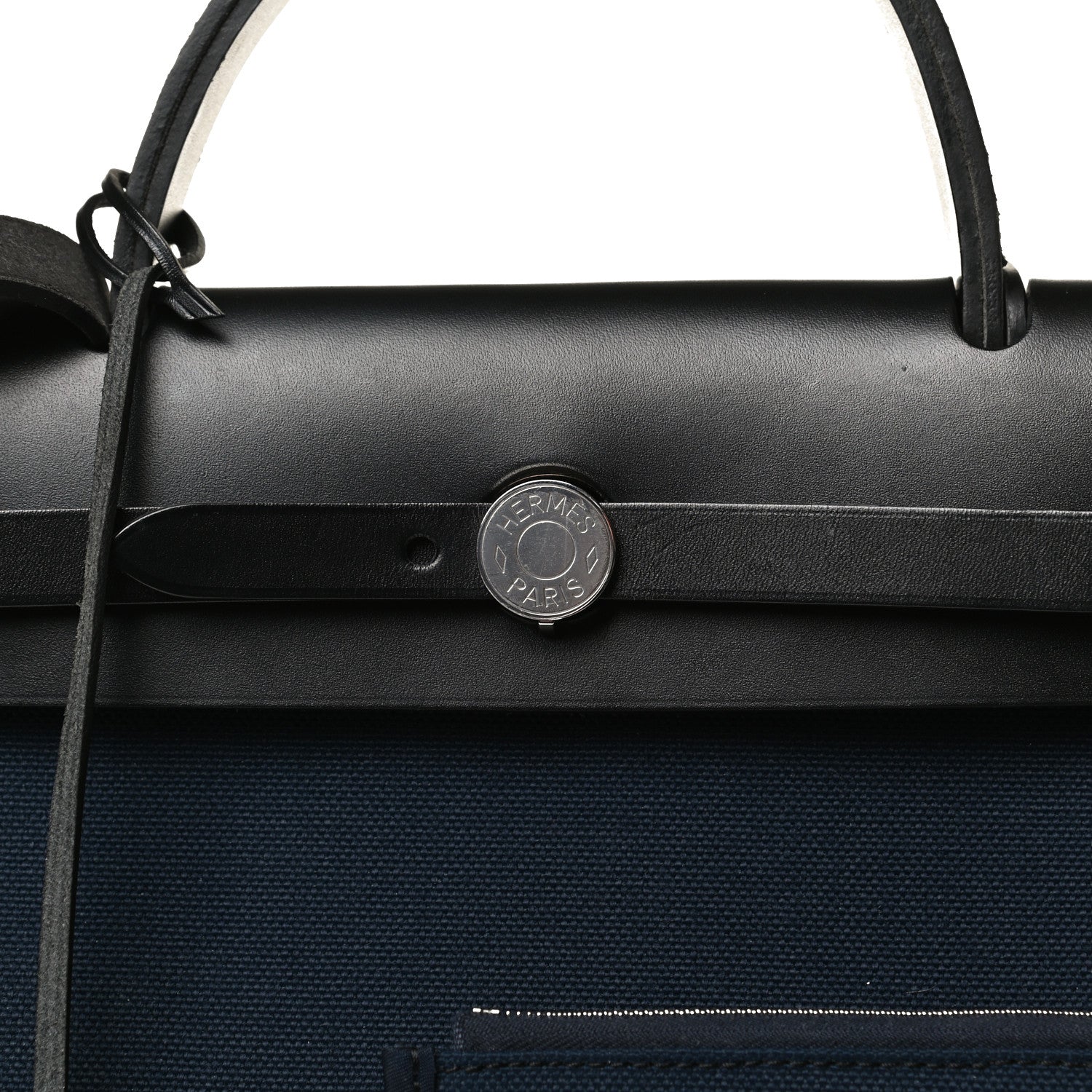 Hermes Toile Vache Hunter Herbag Zip PM 31 Bleu Marine Black 9 of 21