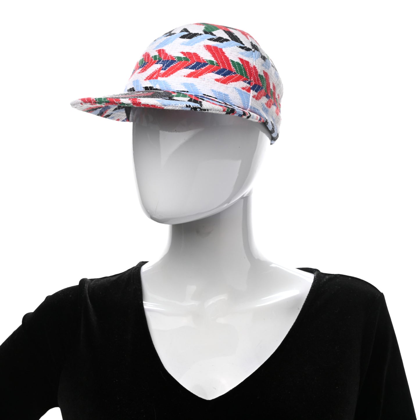 Tweed Woven Airline CC Cap Hat Red White Blue