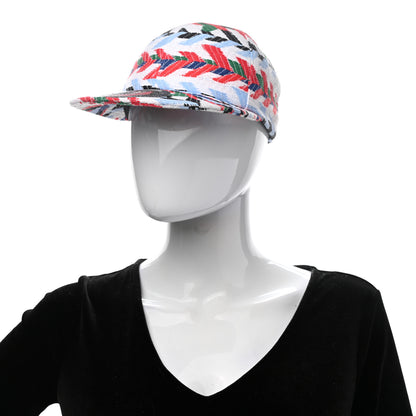 Chanel Tweed Woven Airline CC Cap Hat Red White Blue 2 of 8