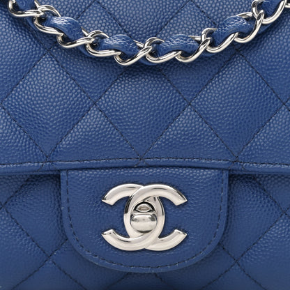 Chanel Caviar Quilted Mini Rectangular Flap Blue 8 of 11