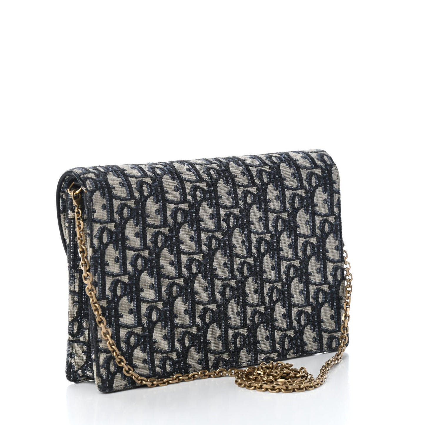 Oblique Saddle Chain Pouch Blue