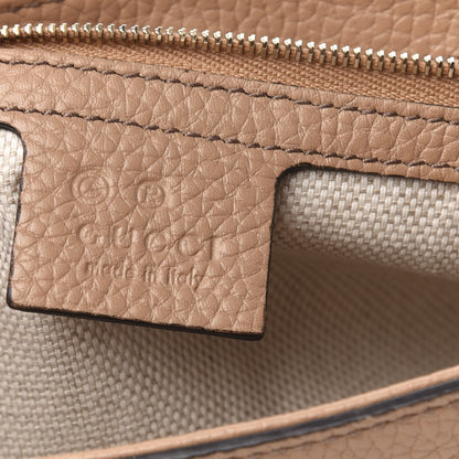Gucci Pebbled Calfskin Medium Soho Flap Crossbody Camelia 8 of 10