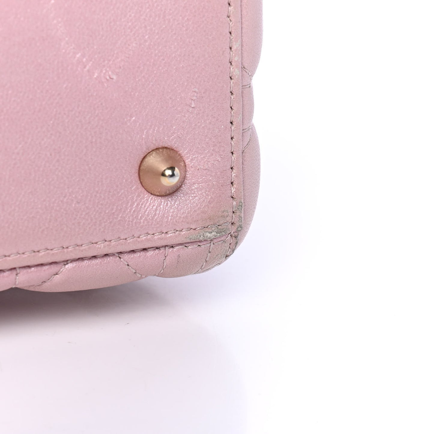 Pearly Lambskin Cannage Medium Lady Dior Lotus